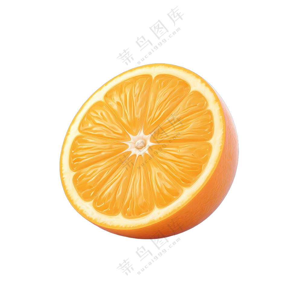 橙子的截面图