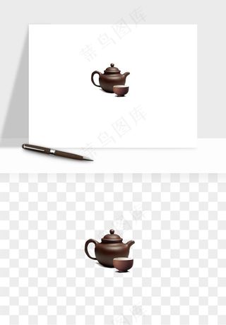 中国风茶壶茶几png免抠图