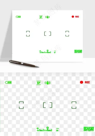 相机取景框屏幕边框png免抠