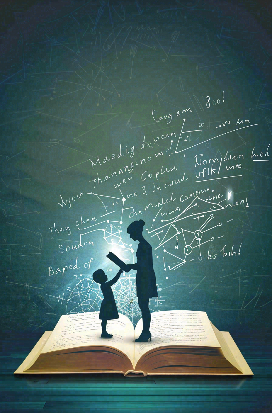 灯光黑板书本知识阅读教师节背景