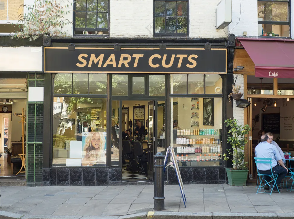 咖啡店铺招牌样机户外门头log标志模板-17