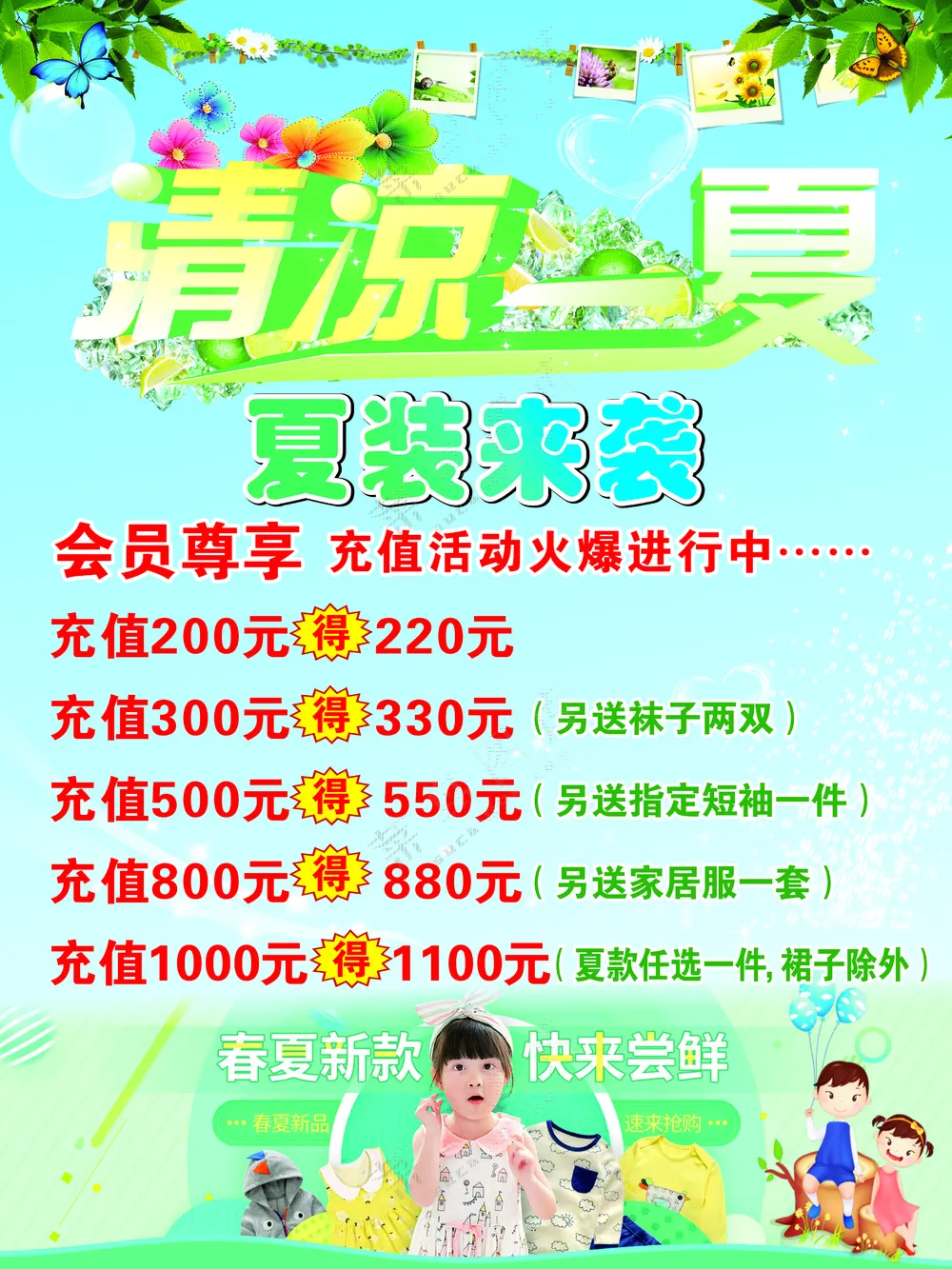 夏季童装海报