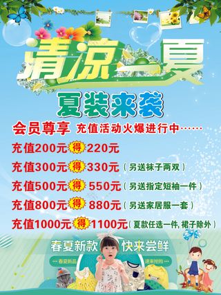 夏季童装海报