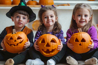 疯狂万圣节搞怪装扮人物女巫摄影图