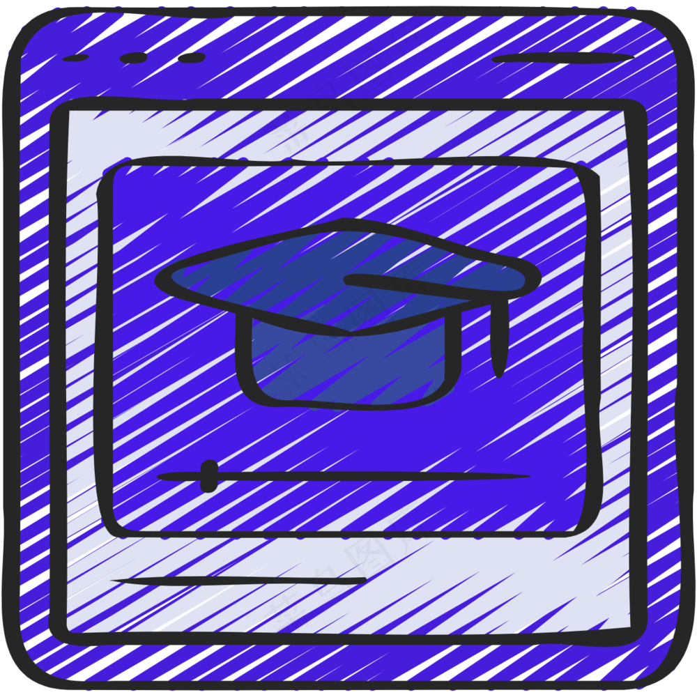 在线教育 铅笔手绘图标icon