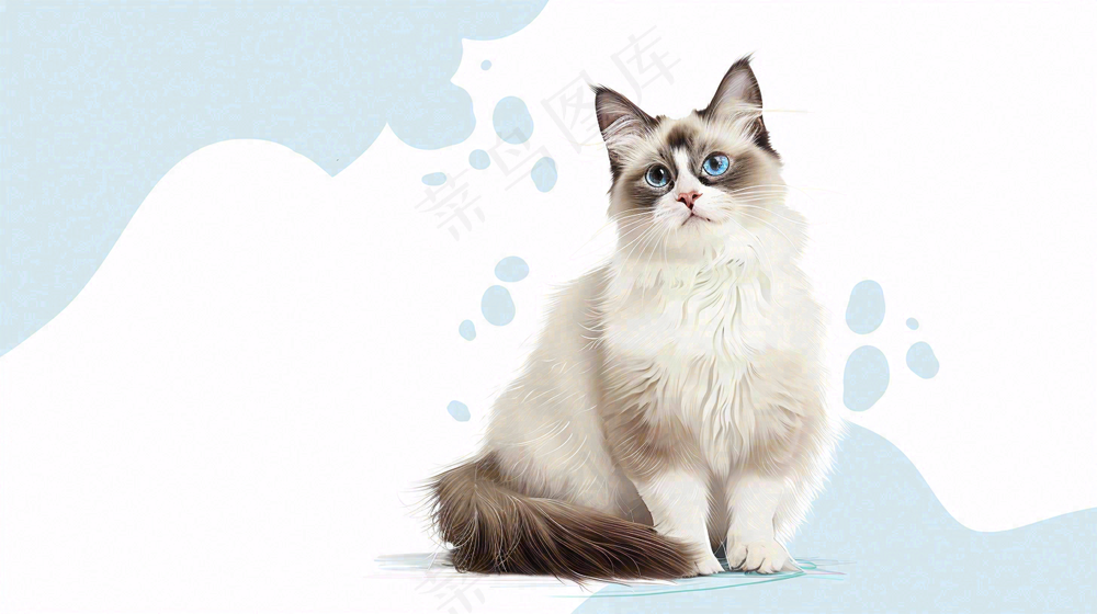 宠物寄养猫狗卡通插画背景