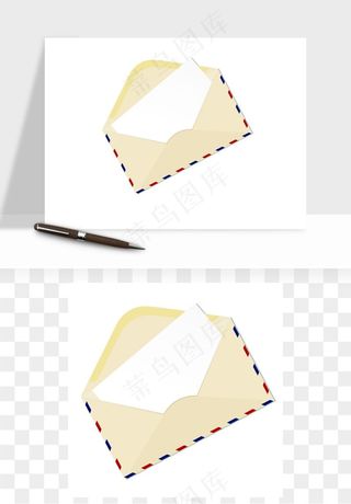 明信片信封邮票矢量