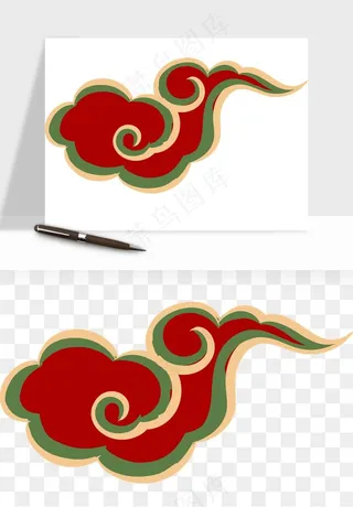 国潮敦煌云纹祥云云彩png免抠