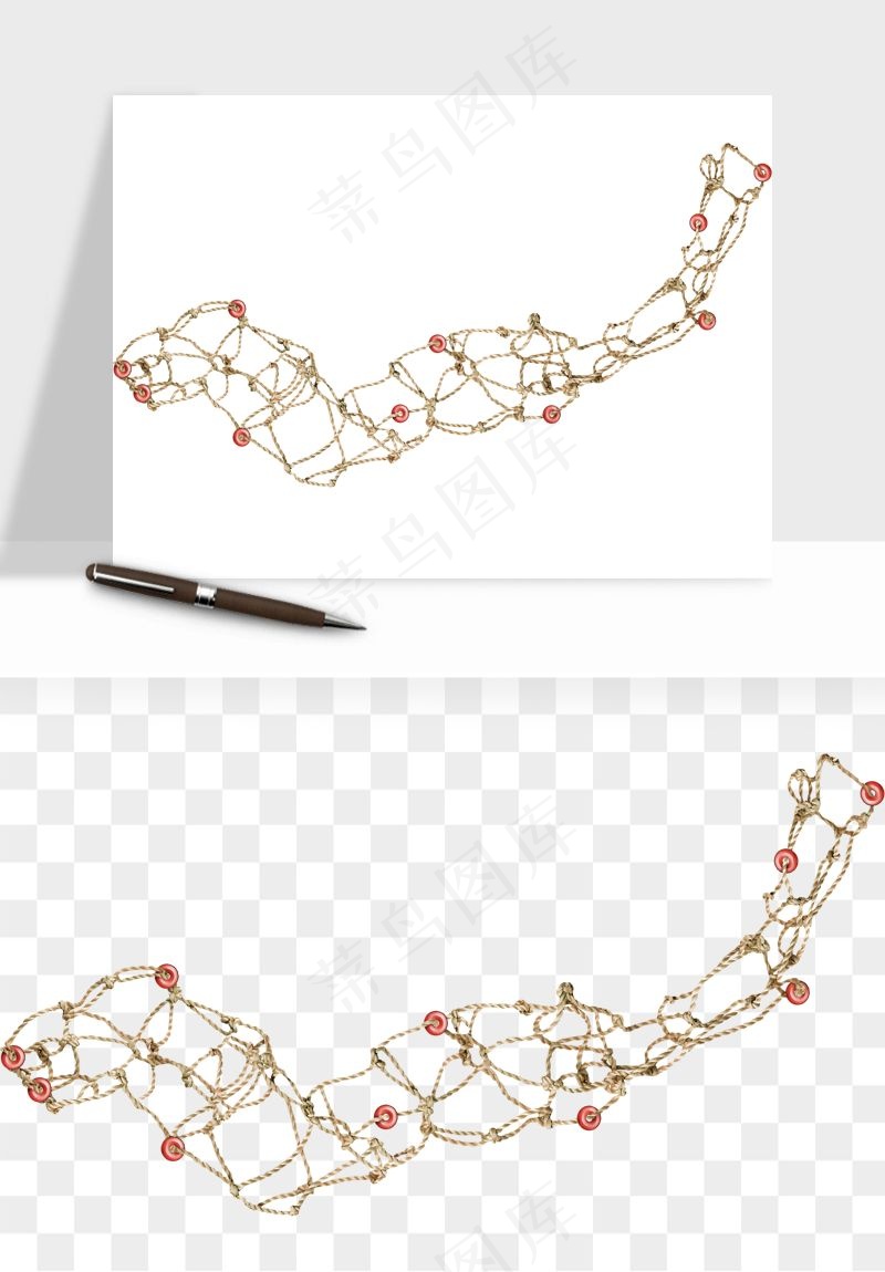 渔网捕鱼工具渔具png免抠