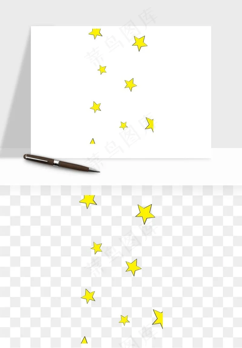 卡通小星星五角星闪光png免抠