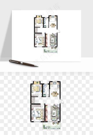 楼盘户型建筑图png免抠