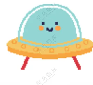 卡通飞船未知怪物