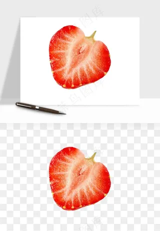 草莓水果png免抠