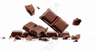 黑巧巧克力美味美食摄影图