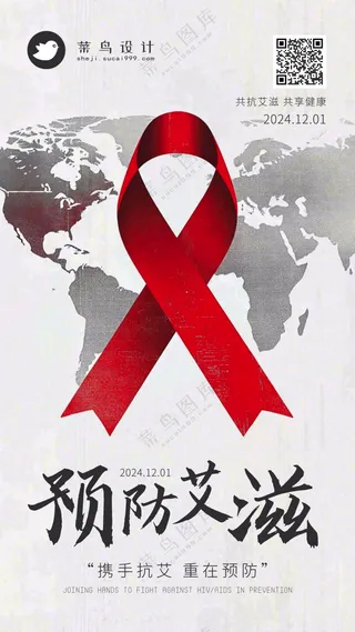 艾滋病日手机海报