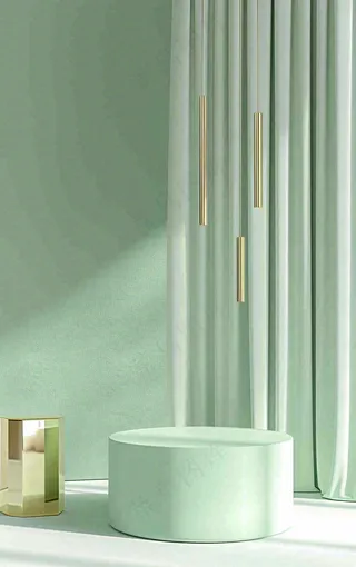 美妆护肤3d展台清新背景