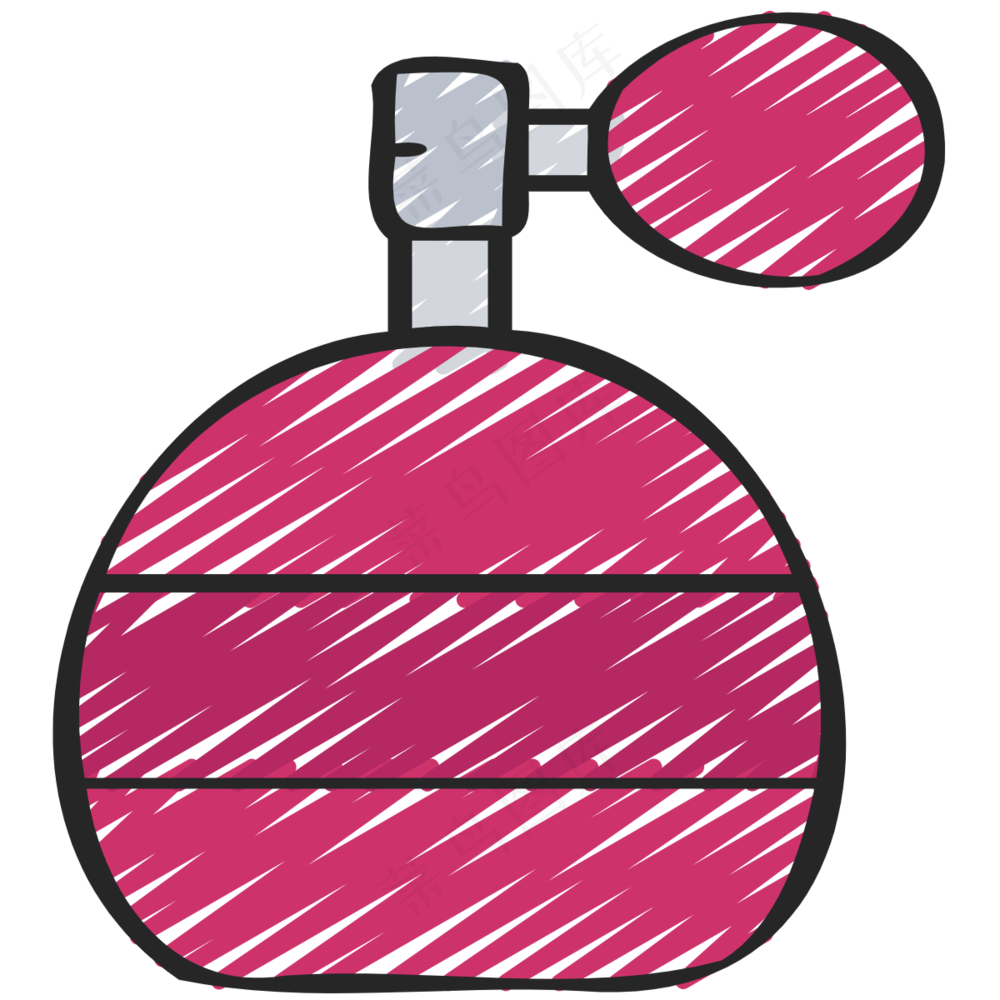 粉色香水 铅笔手绘图标icon