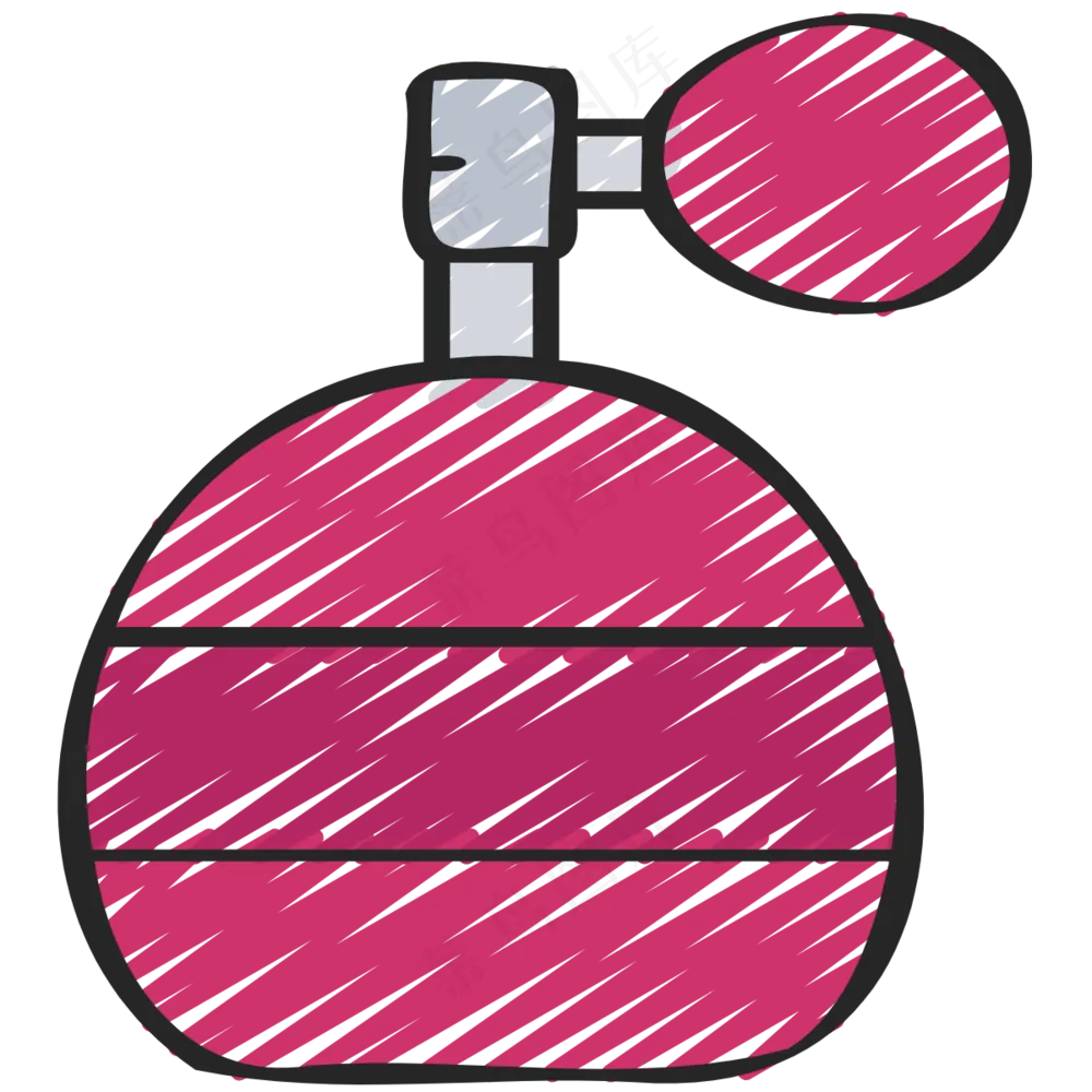 粉色香水 铅笔手绘图标icon