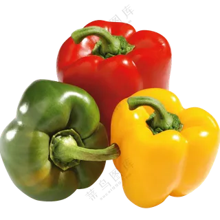 青红等颜色的彩椒食材免抠图片素材