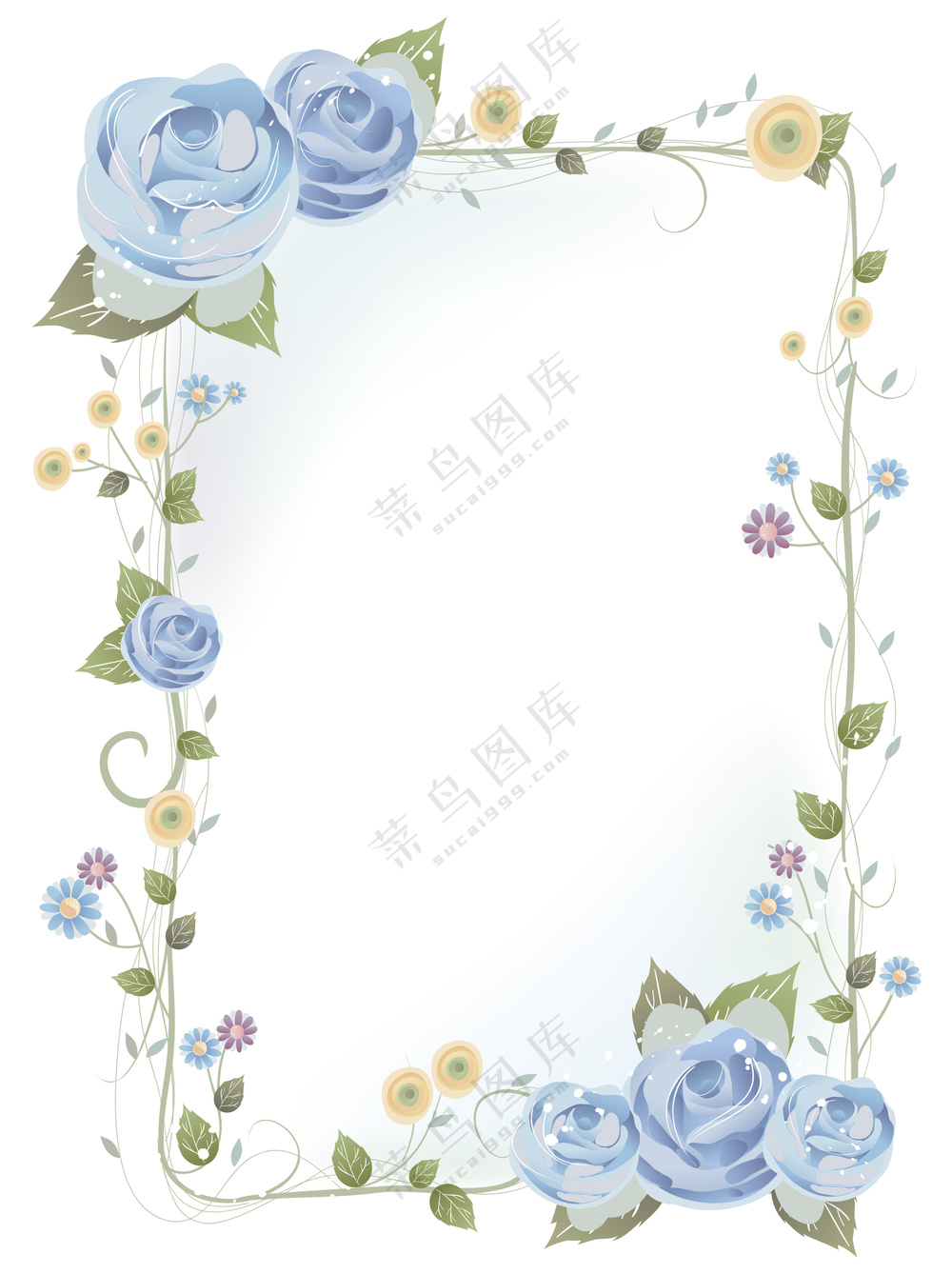 鲜花花纹边框 (4)