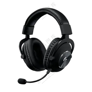 纯黑色舒适简约风头戴式耳机样机免扣图