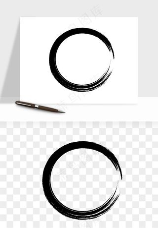 墨迹水墨圆圈圆环边框