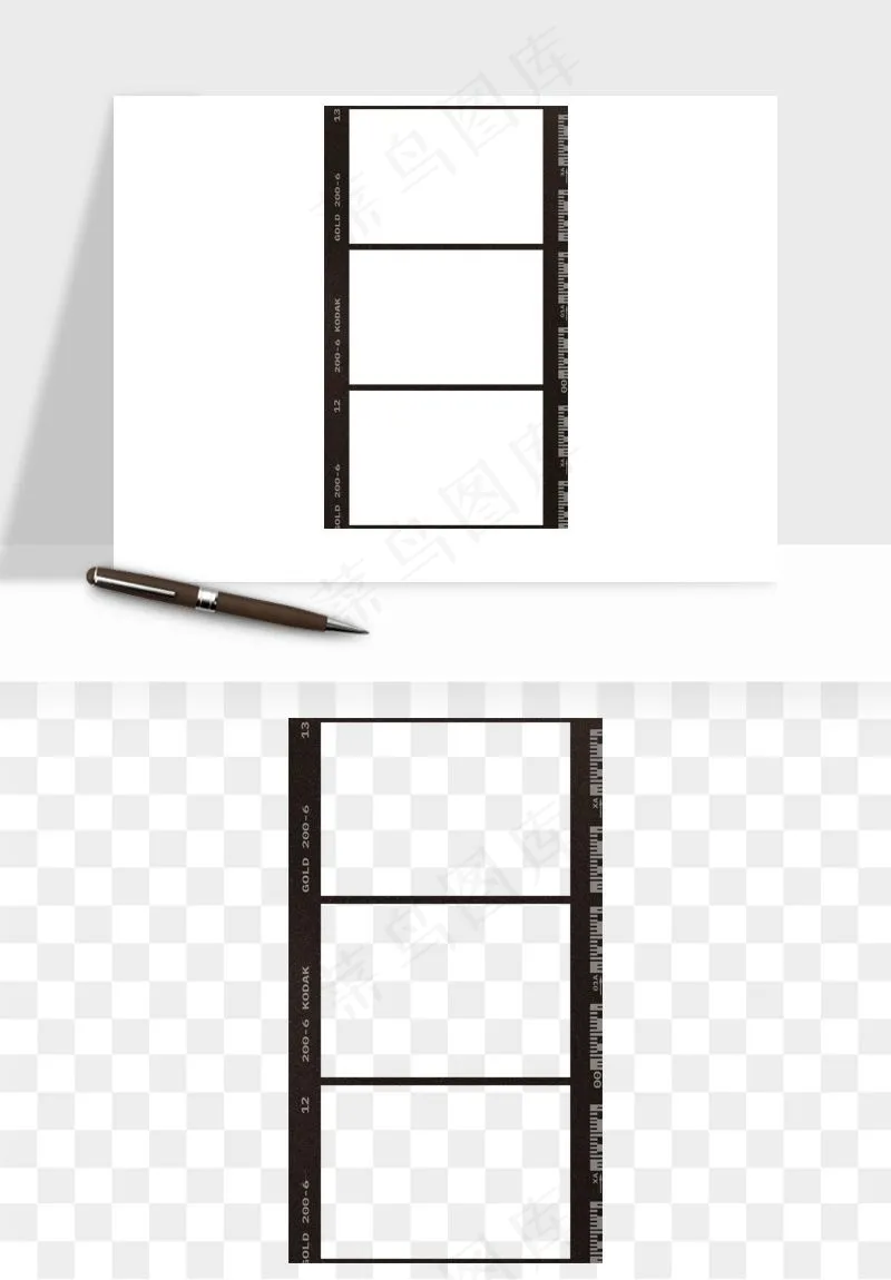 电影黑胶胶片元素png免抠