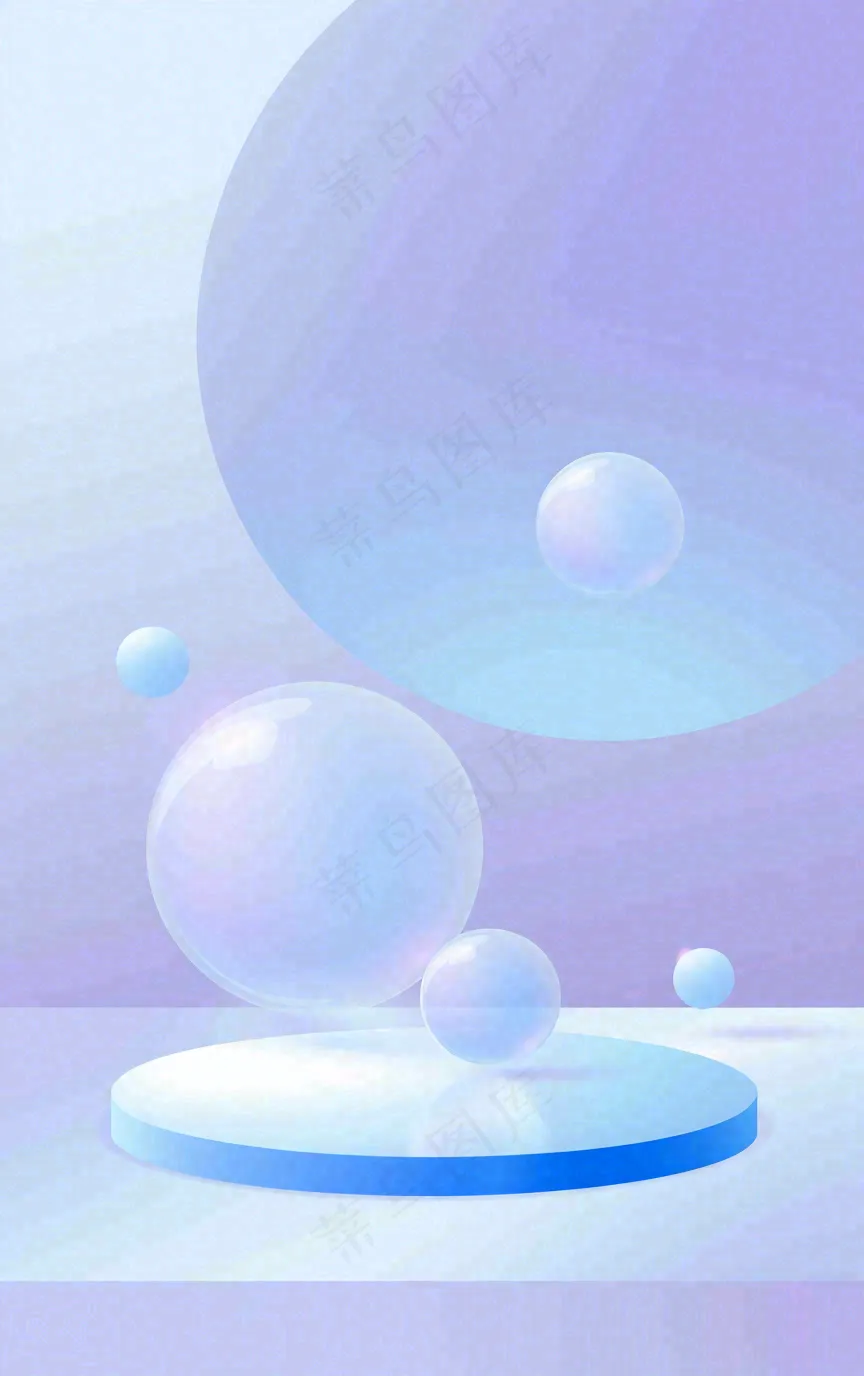 美妆护肤3d展台清新背景