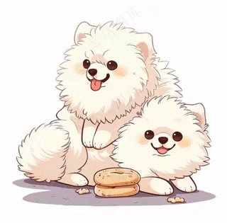 小狗宠物动物卡通插画免抠