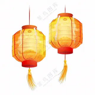节日灯笼照明插画免抠