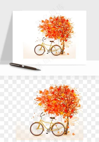 水彩手绘树木png免抠