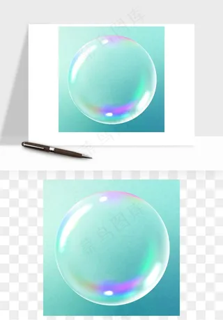 彩色气泡肥皂泡矢量png免抠