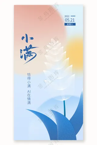 互联网金融小满节气平面海报