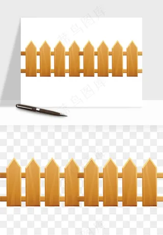 手绘围栏护栏栅栏png免抠