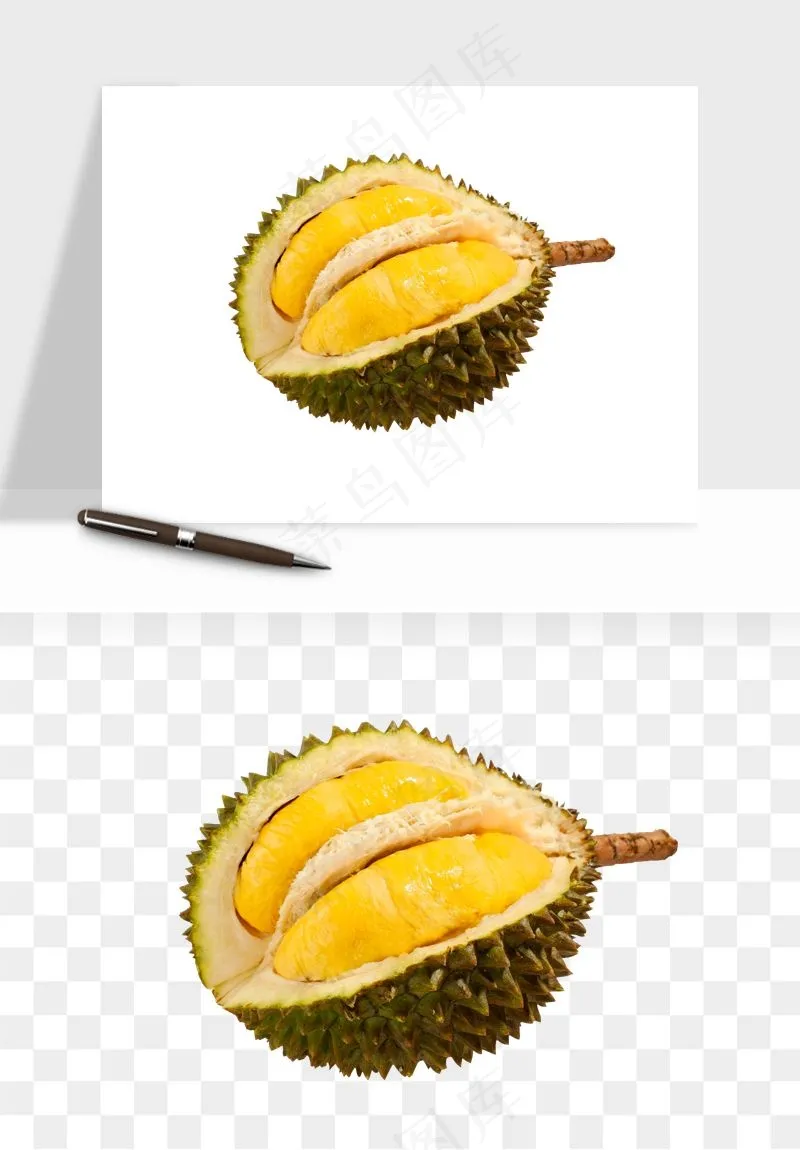 榴莲果肉水果png免抠
