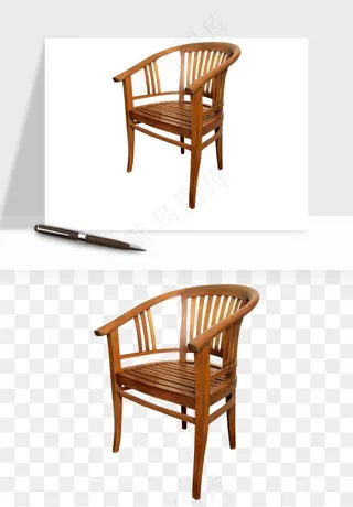 中式木椅子png免抠
