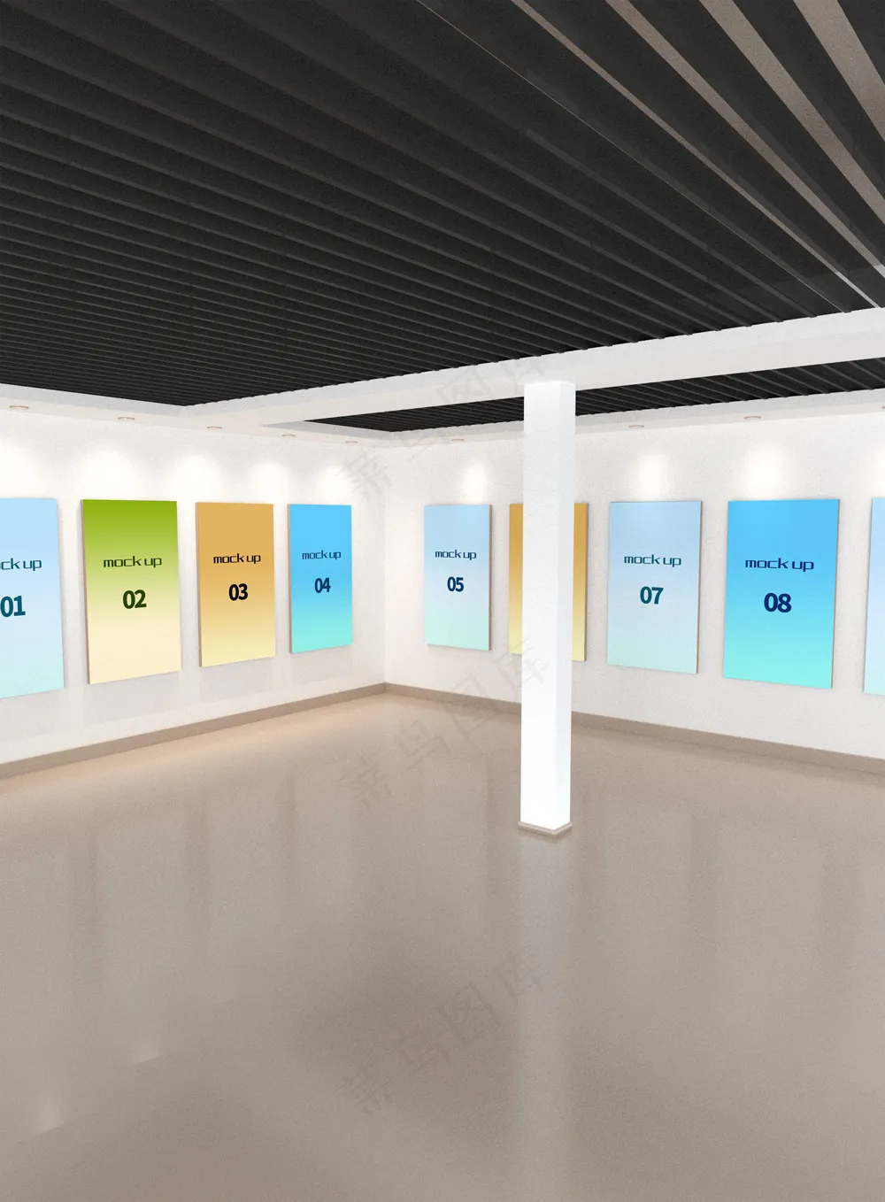 室内展厅展示画海报-188