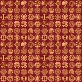 中国风海报元素传统书法文字福寿插画背景矢量素材(7)