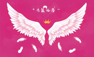 翅膀背景墙