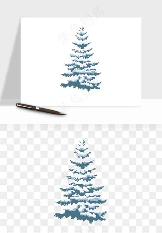 雪树枯树冬天树木png免抠