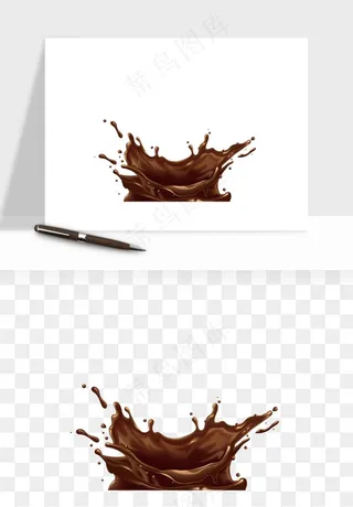 飞溅的牛奶牛奶杯元素png免抠