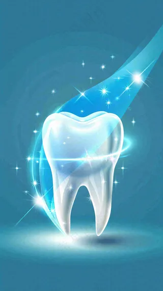 牙医牙科牙齿清洁美白插画背景