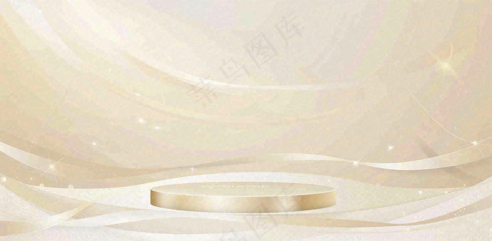 美妆护肤3d展台清新背景