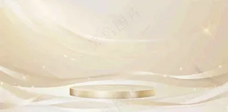 美妆护肤3d展台清新背景