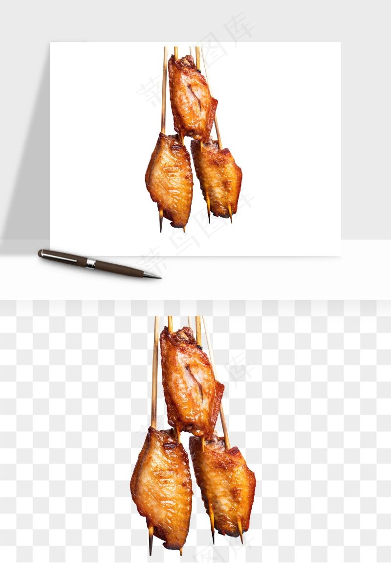 实物烧烤烤肉美食png免抠