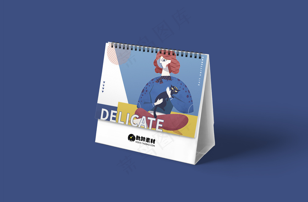 文创产品品牌vi智能桌面台历贴图样机-07