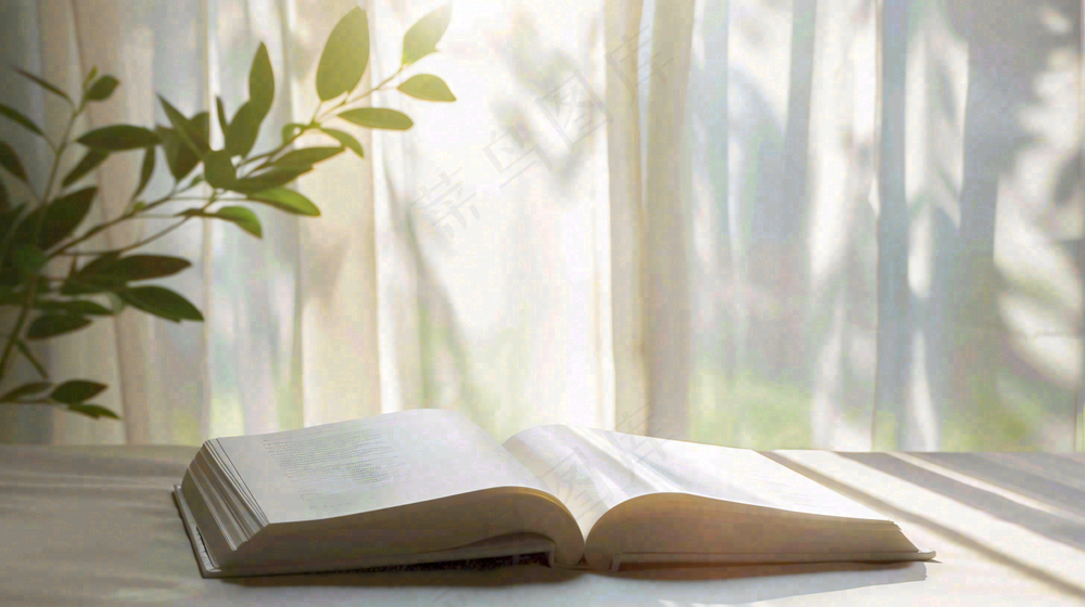 阳光下翻开的书本知识阅读世界读书日摄影图