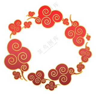 中国风云纹边框