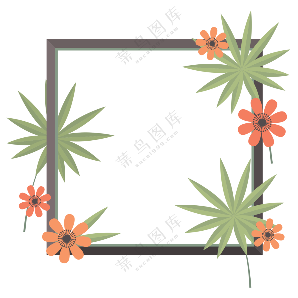 创意植物装饰框架 (2)
