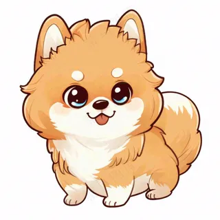 小狗宠物动物卡通插画免抠